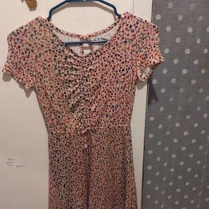 Rose with flower print summer dress